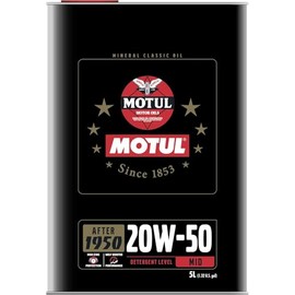 Motul Classic 20W-50 Performance Motor Oil Engine Mineral Multi-grade 5 Liter 110622