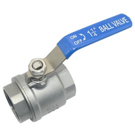 DAN SPEED 1-1/4" Female 316 Stainless Steel Full Port Ball Valve Vinyl Handle WOG1000 (1-1/4 inch)