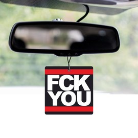 2x Duftbaum mit FCK YOU Motiv, Auto lustig Duftspender, Duftbaum Auto tuning, Lufterfrischer, Duftanhänger Auto, Duftbaum Set Auto