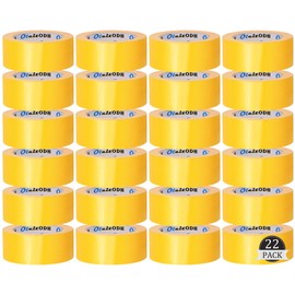 22 Pack Yellow Duct Tape Heavy Duty,8.3 Mil Thickness,2 Inches x 30 Yards,Strong Industrial Strength,Flexible,No Residue,Waterproof and Tear by Hand,Multi-Use for Indoor & Outdoor Repairs