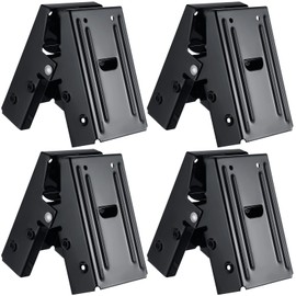 Gisafai 4 Pieces Steel Sawhorse Brackets with 220lb / 100kg Capacity (One Pair), Easy to Use Saw Horses Brackets Metal Brackets for Compact Storage, Reliable Sawhorses