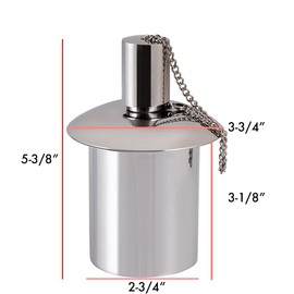 Firefly Fuel Polished Stainless Steel Table-Top Tiki Torch Canister - Durable Design with Refillable Fuel Reservoir - Compact, Rust-Resistant for Outdoor Use - Made in USA - 5-3/8 Inches Tall