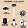 HiBay Pendant Light Height Adjustable, Black Ceiling Lights E27 Metal