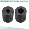sourcing map Flexible Coupling Shaft 14 mm to 20 mm