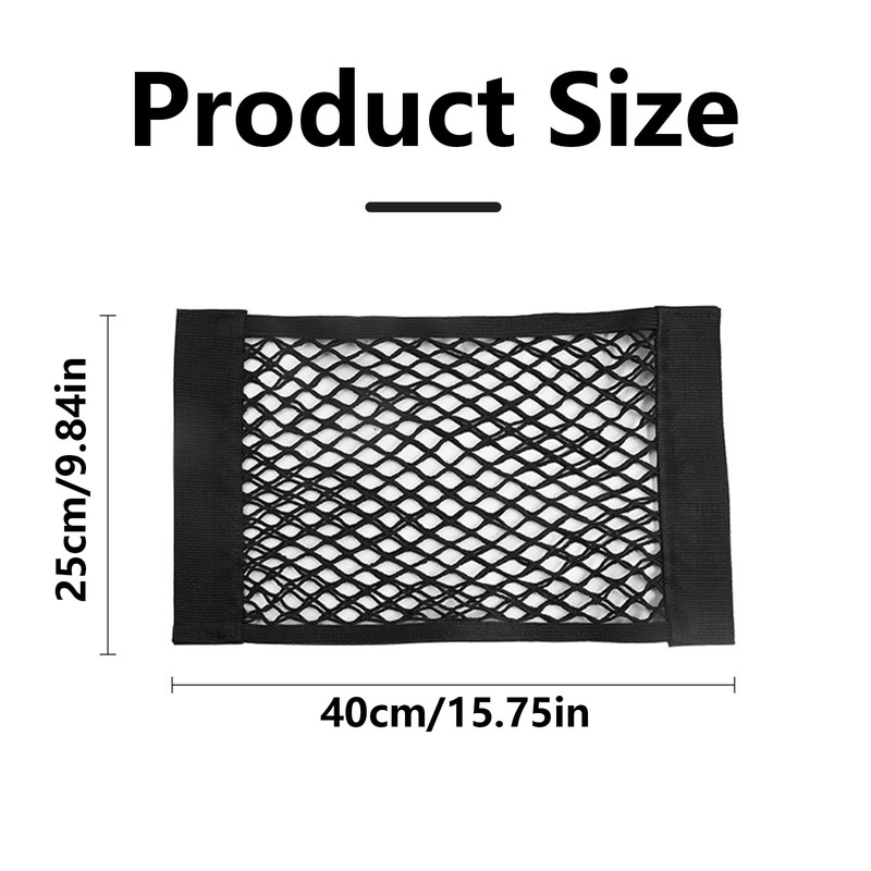 Car Storage Mesh Net Organiser 40 x 25 cm Black