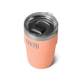 YETI Rambler 16 oz Stackable Tumbler, Vacuum Insulated, Stainless Steel with MagSlider Lid, Lowcountry Peach