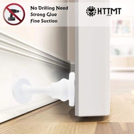 XKMT- Silicone Wall Punch Door Stopper For Protection Door Or Wall Silent Free Self Adhesive Home Accessories (Clear White) [P/N: ET-HOME002-CLEARWHITE]
