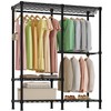 Higeego H18 Garment Rack for Hanging Clothes, 3 Tiers Portable