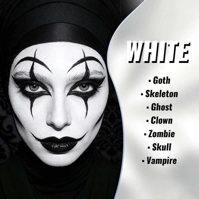 CAHOTO White Face Body Paint, Water Based Foundation