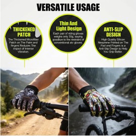UNIQOCK Breathable & Anti-Slip Cycling Gloves,Bike Gloves for Men Women,Lightweight Sports Gloves with Sweat Absorption for Fitness Cycling, Training, Road & Mountain Biking