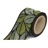 3.8 Yard Spool 2.7" Green & Light Green Tropical Leaves