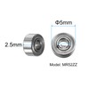 sourcing map 20pcs MR52ZZ Deep Groove Ball Bearings 2x5x2.5mm Chrome