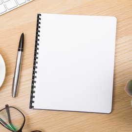 QWORK® Pack of 200 A4 Plastic Binding Combs Multi-Size 6/8/10/12 mm, 21 Ring, Ideal for 20-80 Sheets