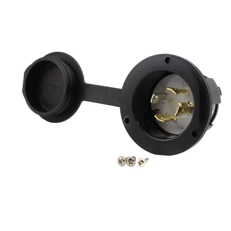 AC WORKS Super Durable Industrial Grade Locking Power Input Inlet