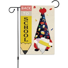 Back to School Pencil Garden Flag 12x18 inch double-sided School Yard Outdoor Decorative Garden Flag -A