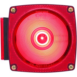 Optronics ON1E LED Lamp 4-3/4" Square Red Under 80" Left Hand Stud Mont Stop, Tail & Turn Light with License Light for Trailers