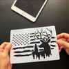 9 Pcs American Flag Stencils, We The People Deer 1776