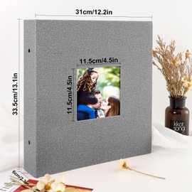 Ywlake Photo Album 4x6 1000 Pockets, Extra Large Capacity Linen Cover Picture Albums Holds 1000 Horizontal and Vertical Photos Grey