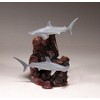 Hammerhead Shark Duo Sculpture by John Perry 7 in long