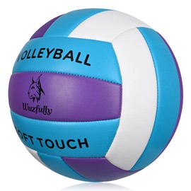 Wuzfully Volleyballs Soft Touch Indoor Outdoor Beach Volleyballs for Indoor and Outdoor Use, Size 5