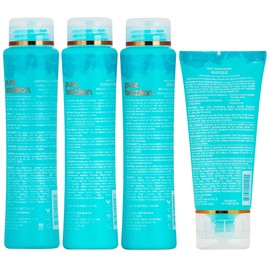 PURE BRAZILIAN - 4 Piece Essential Travel Size Kit: Anti-Frizz Shampoo, Conditioner, Serum & Masque