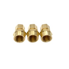 3 Pcs Brass Compression Union Connector, 1/2" Tube OD to 1/2" Female NPT Compression Tube Fitting for Oil, Gas, and Non-potable Water