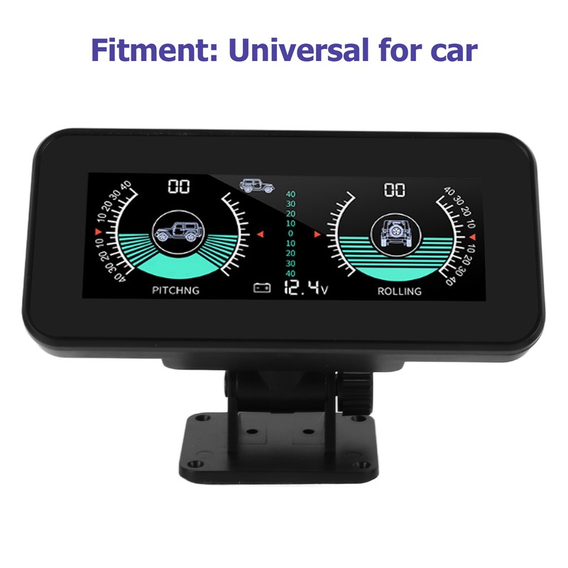 Universal Intelligent Car Inclinometer Tilt Gauge High Resolution HUD Digital