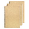 DSTELIN Blank Spiral Notebook, 3-Pack, Soft Cover, Sketch book, 100