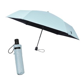[aso] HEATBLOCK VERYKAL AM-HV265 Folding Umbrella, Sun or Rain, Parasol, Rain Umbrella, 99.99% UV Reduction, Men's, Women's,, water blue