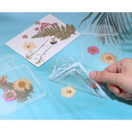 Dried Flower Bookmarks Penta Angel 20Pcs Bottle Shape Handmade DIY Clear Pressed Floral Page Markers Clips for Student Reading (Honeypot)