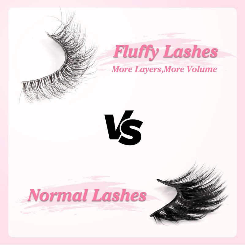 Parriparri Eyelashes, Cat Eye, Fluffy Artificial Eyelashes, Cateye Clear Band,
