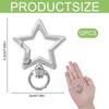 12 Pcs Star Carabiner Keychain, Y2K Silver Metal Keychain Accessories