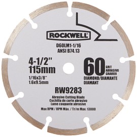 Rockwell RW9283 4 1/2-Inch 60-Grit Diamond Compact Circular Saw Blade