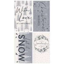 YLAB - 4 Silver Christmas Money Wallets & Envelopes