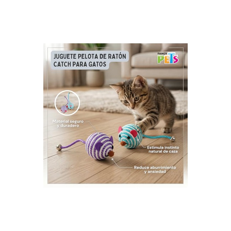 Fancy Pets Juguete Catch con Forma de Ratón para Gato
