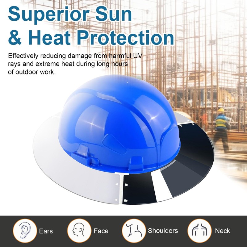 Hard Hat Sun Shade Visor Compatible with Standard MSA V-Gard