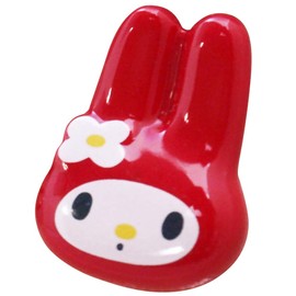 Sanrio 501512 My Melody Face Chopsticks Rest, Approx. 1.6 x 1.2 inches (4 x 3 cm), Made in Japan