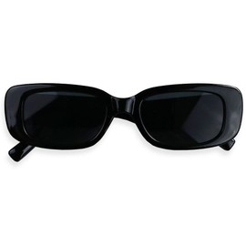 Quintet Square Sunglasses, Square Lens, Fox, with Original Case, 1 black/smoke