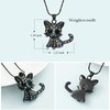 QGJNSGC Crystals Cat Cremation Jewellery Urn Necklace for Ashes for