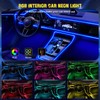Jushope Interior Car LED Strip Lights, RGB USB Car Ambient