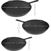 Frying Pans - Set of 3 Pre-Seasoned Cast Iron Skillets