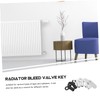 Mipcase Utility Key for Radiator Bleeding 6pcs Metal Radiator Valve