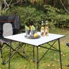PORTAL Lightweight Aluminum Folding Square Table Roll Up Top 4