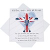VE Day Greetings Card, Commemorative Keepsake Celebrating 80 Years VE