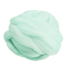 pson 3.53oz/100g Chunky Wool Yarn, Light Green Soft Roving Yarn, Merino Style Bulky Yarn for Hand Knitting, Crocheting, DIY Projects