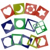 MWOOT Pack of 22 Stencils, Drawing, Plastic, Reusable, Geometric Shapes,
