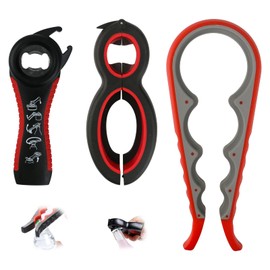 3Piezas Destapador de Cerveza, 4 en 1,Abrelata de Cocina y Hogar Multifuncional,Abridor de botellas,abrelatas para manos débiles de cocina y hogar