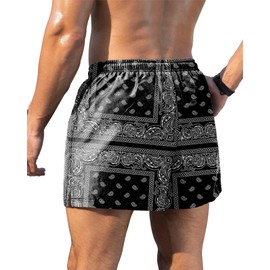 GIISAM Men's Swim Trunks, Bathing Suit 4 inch Inseam Quick Dry Swimsuit Beach Shorts with Compression Liner