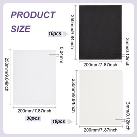 BENECREAT 50Pcs 7.9x9.8" Flower Press Paper Kit, 10Pcs Drying Paper 10Pcs Sponge Sheet 30Pcs Lining Paper, Bloting Paper Set for Pressing Flower Making Dried Plants Craft DIY