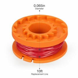 TopHomer 1 Pcs 10 Inch Trimmer String Spools Replacement Nylon Universal for Worx WA0010 Compatible with WG150 WG151WG152 WG155 WG165 WG166 WG160 WG167 WG169 WG175 WG180